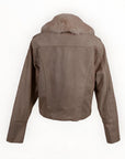SUEDE JACKET WITH FUR