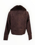 SUEDE JACKET WITH FUR