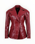 RED CROC-EFFECT BLAZER