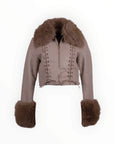 CROP JACKET ΜΕ ΓΟΥΝΑ
