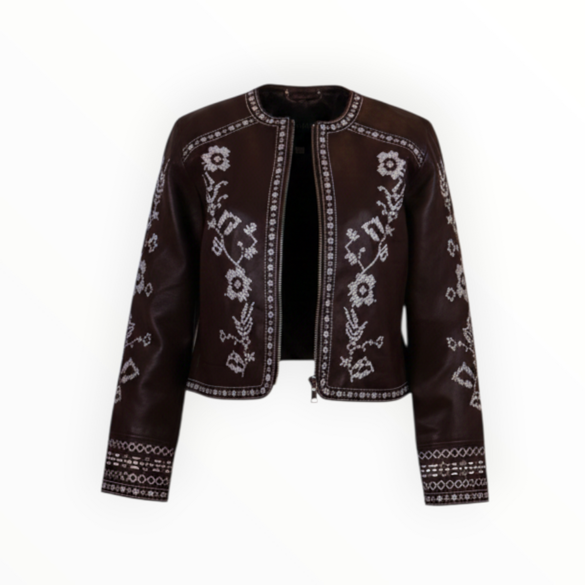 ECO LEATHER JACKET ΜΕ ΚΕΝΤΗΜΑ