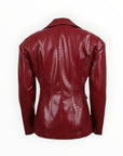 RED CROC-EFFECT BLAZER