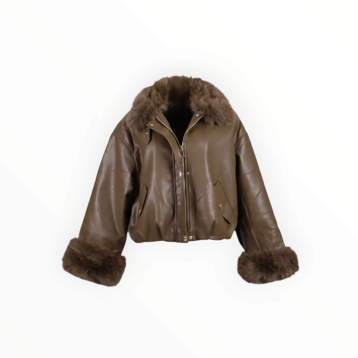 ECO LEATHER JACKET ΜΕ ΓΟΥΝΑ