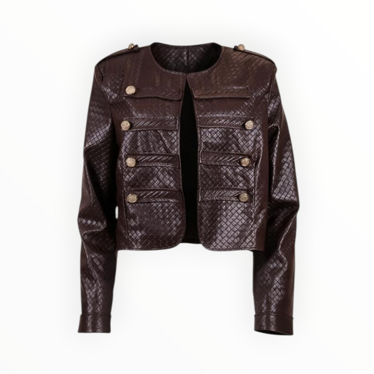 ECO LEATHER CROP JACKET